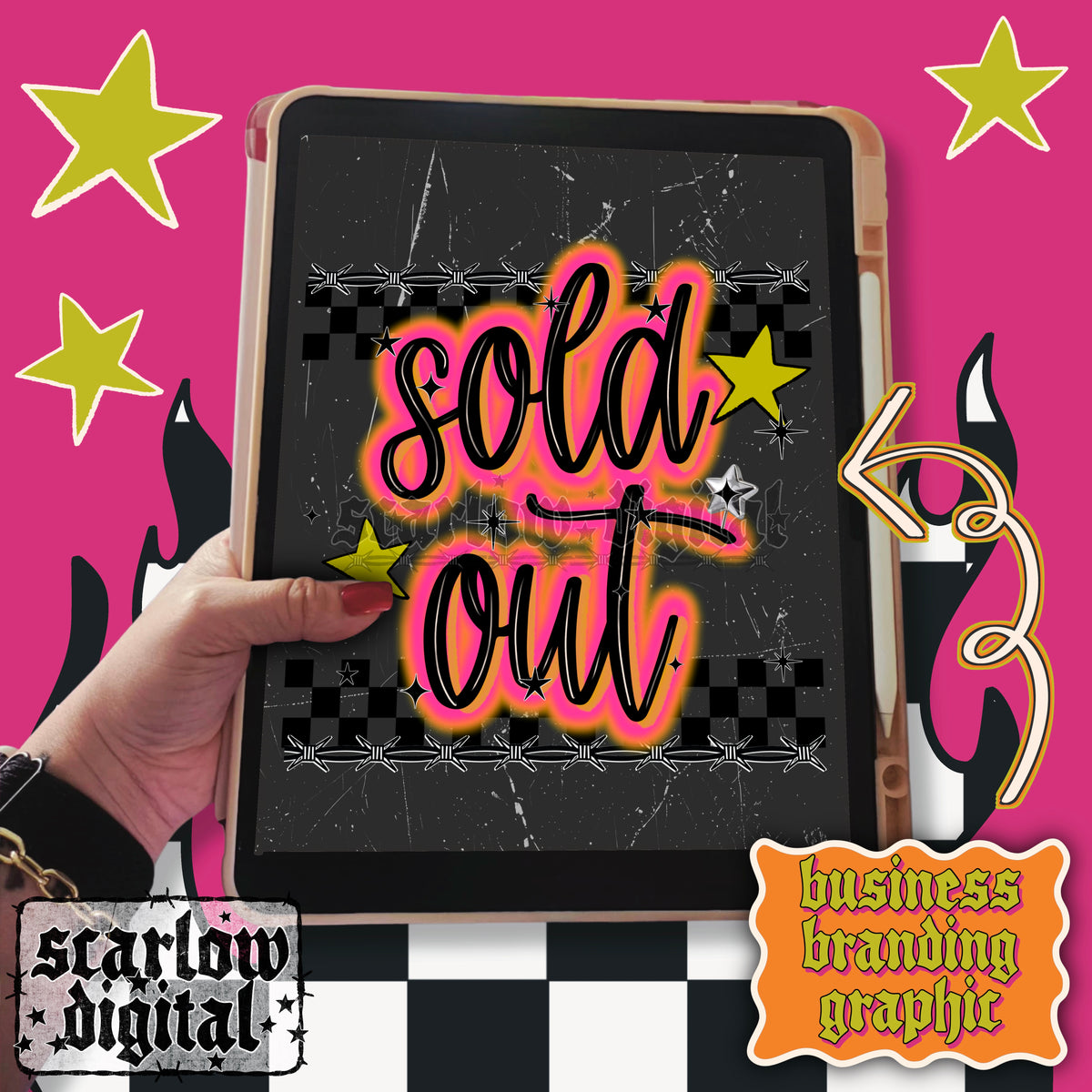 Sold Out Social Media Graphic Business Branding