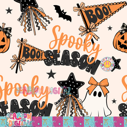 Spooky Season Seamless Pattern Digital Design