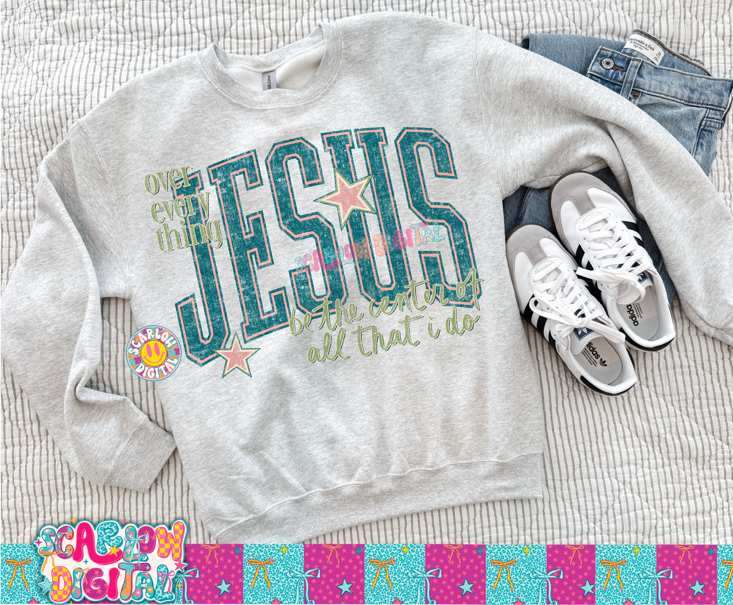 Jesus Be The Center Of All That I Do PNG Digital Design