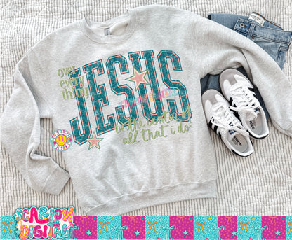 Jesus Be The Center Of All That I Do PNG Digital Design