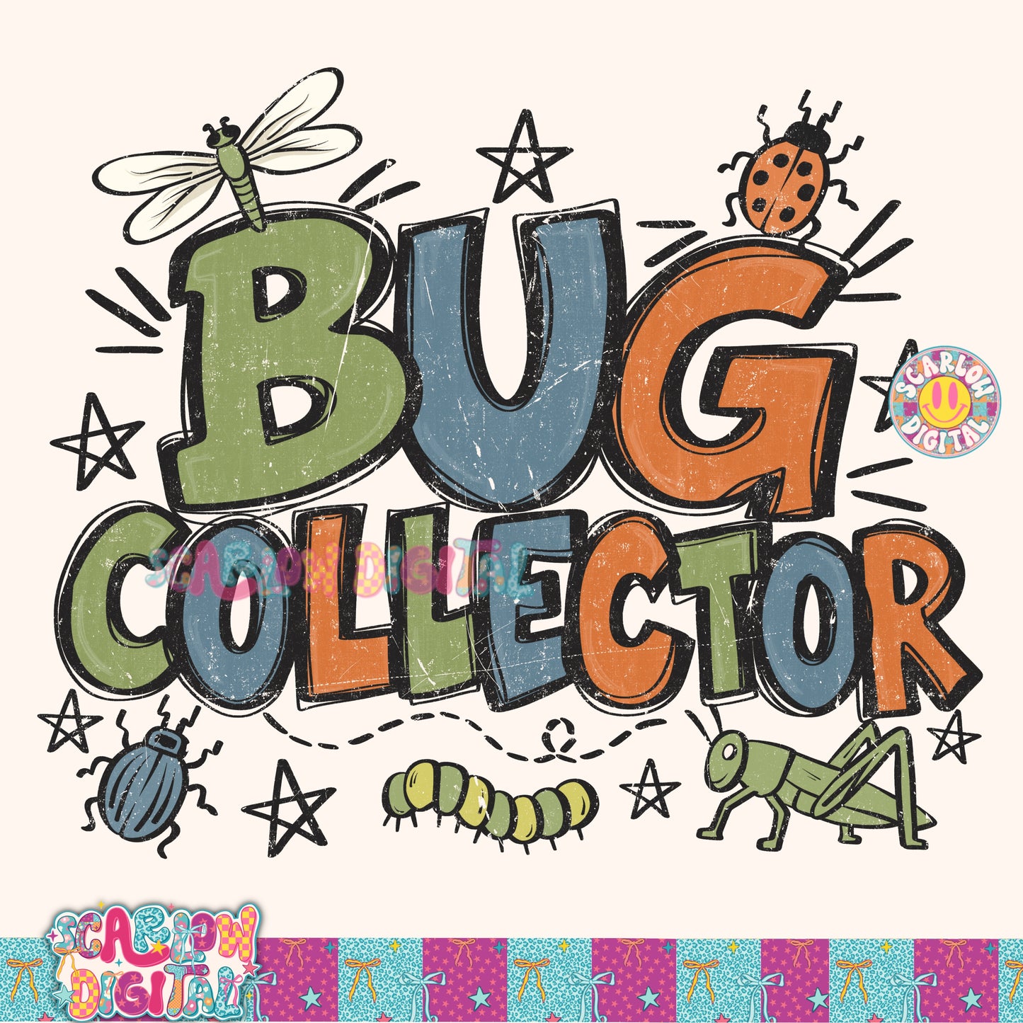 Bug Collector PNG Digital Design