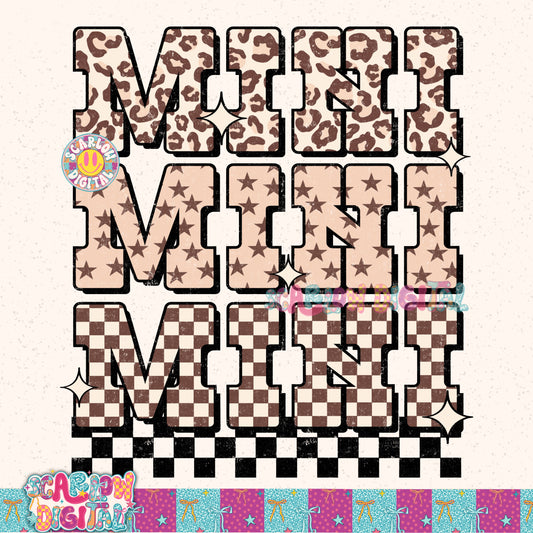 Neutral Mini Repeated PNG Digital Design