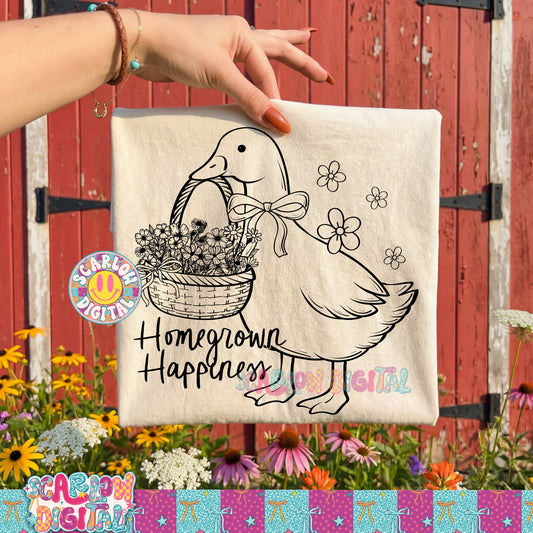 Homegrown Happiness PNG Digital Design
