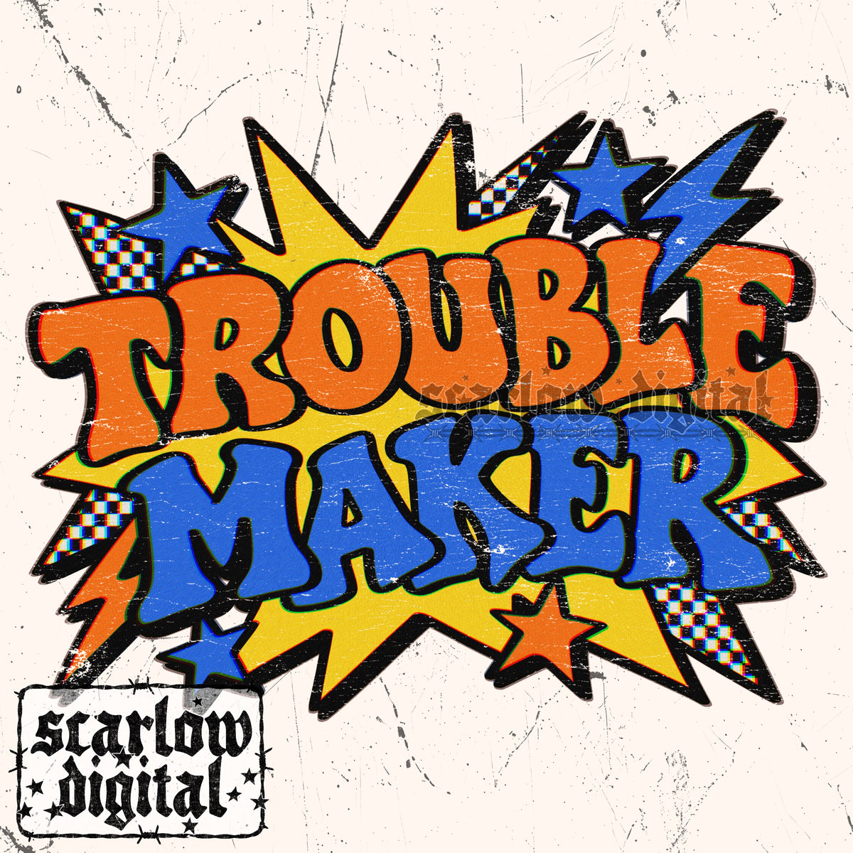 Trouble Maker PNG Digital Design