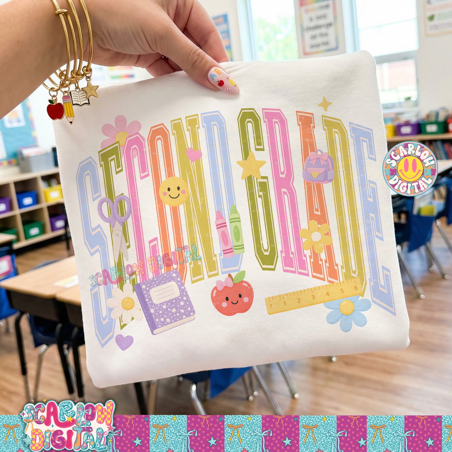 Second Grade PNG Digital Design