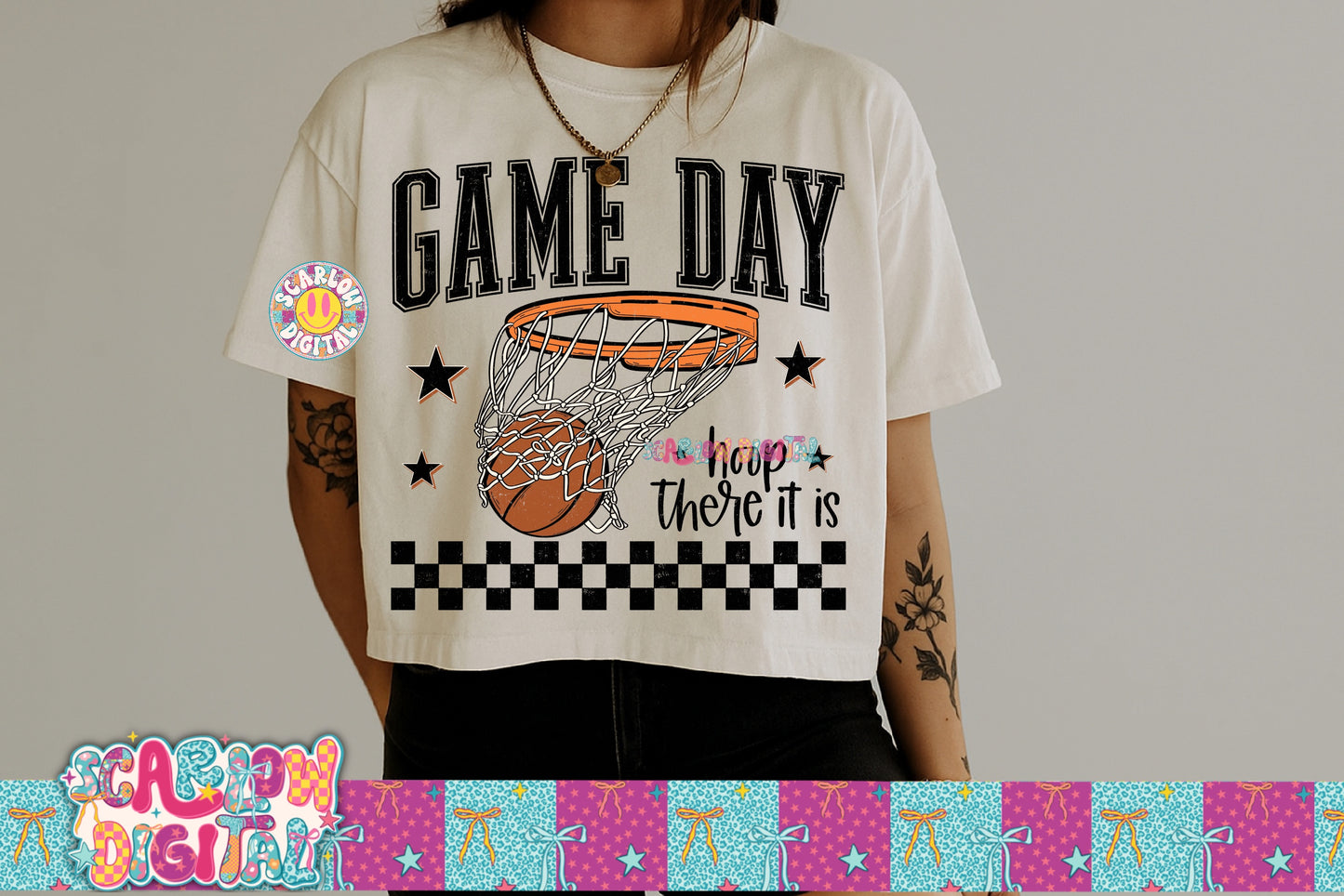 Game Time Basketball PNG Digital Design