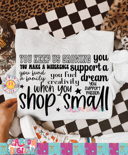 When You Shop Small PNG Digital Design