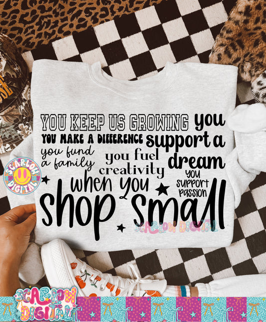 When You Shop Small PNG Digital Design