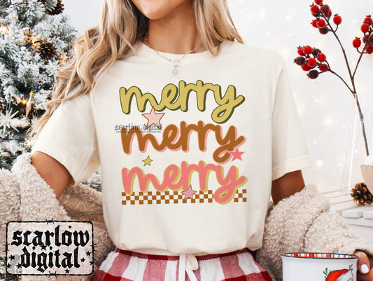 Merry Merry Merry PNG Digital Design