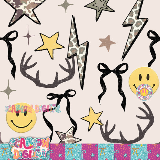 Camo Things Seamless Pattern Digital Design