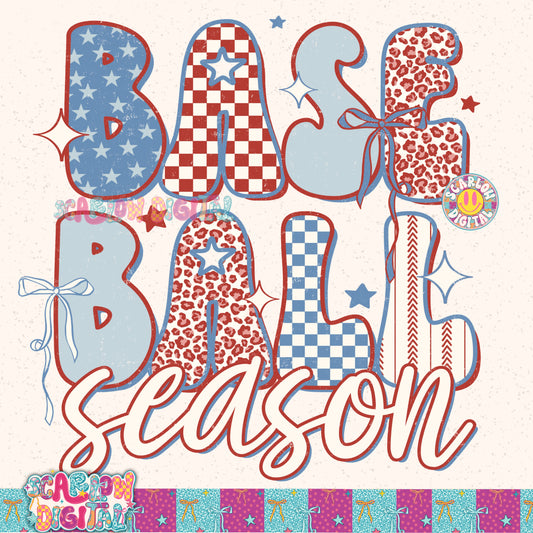 Baseball Season PNG Digital Design