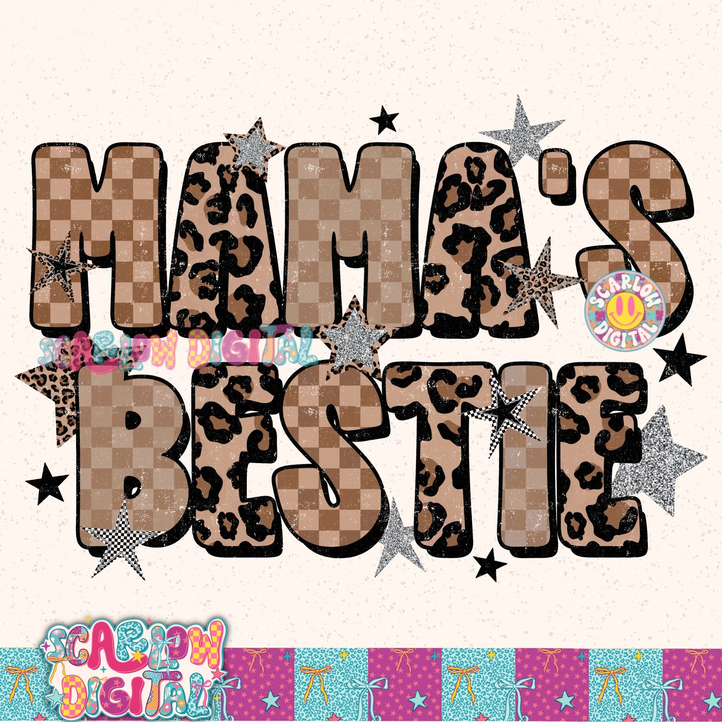 Leopard Mama's Bestie PNG Digital Design
