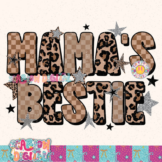 Leopard Mama's Bestie PNG Digital Design