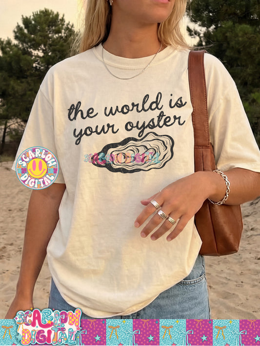 The World is Your Oyster PNG Digital Design
