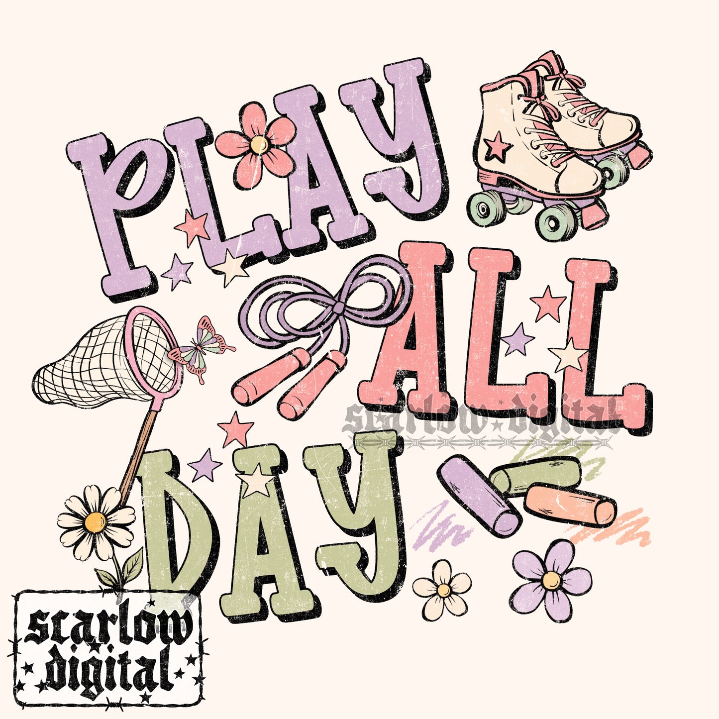 Play All Day PNG Digital Design