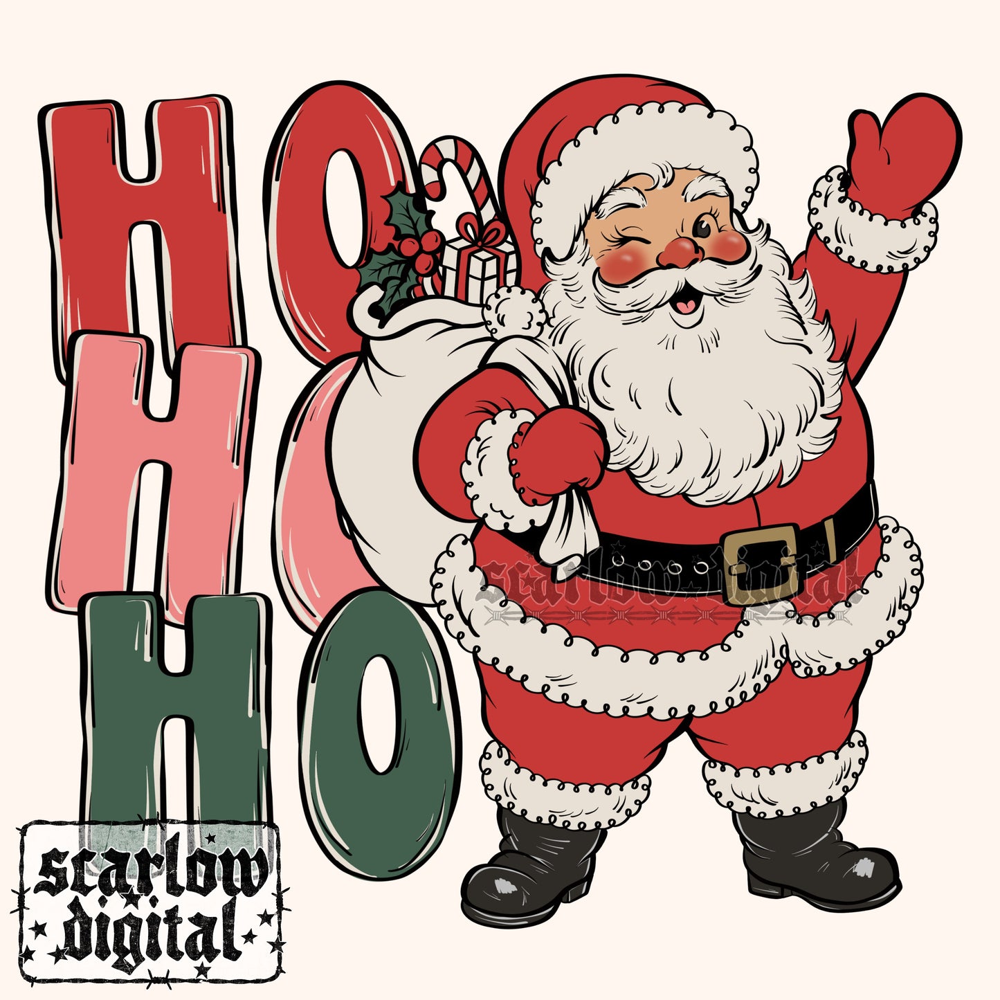 Ho Ho Ho PNG Digital Design