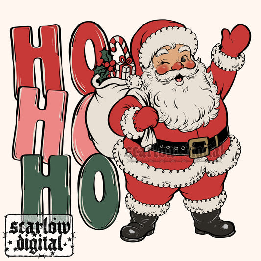 Ho Ho Ho PNG Digital Design