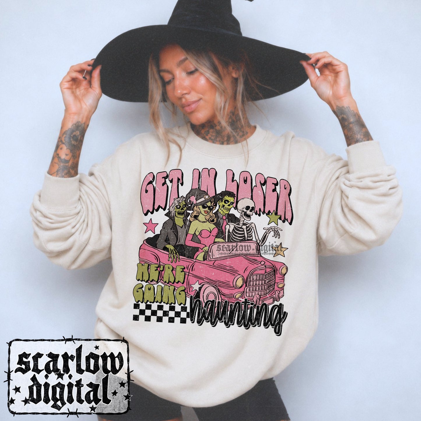 Get in Loser We're Going Haunting PNG Digital Design