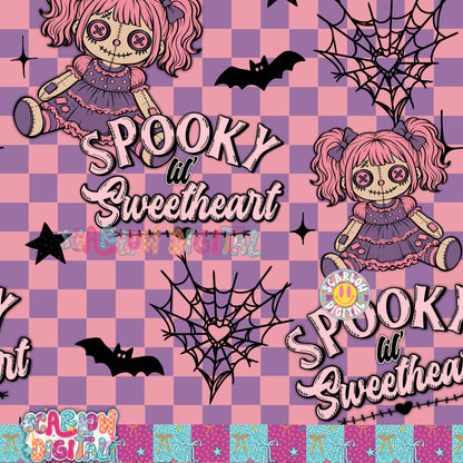 NEW NEW NEW! Spooky Sweetheart Seamless Pattern Digital Design