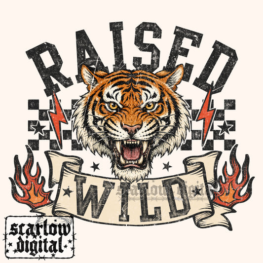 Raised Wild PNG Digital Design