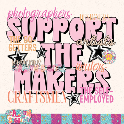 Support the Makers PNG Digital Design