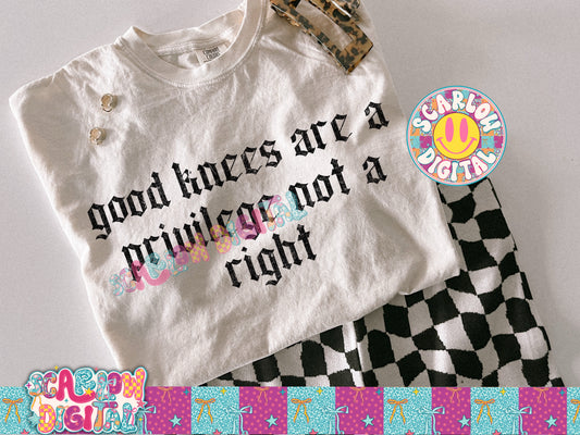 Good Knees Are a Privilege PNG Digital Design