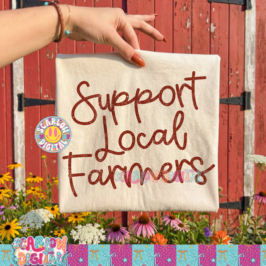 Support Local Farmers PNG Digital Design