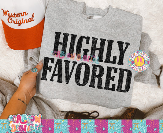 Highly Favored PNG Digital Design