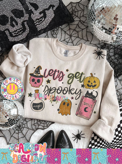 Let's Get Spooky PNG Digital Design