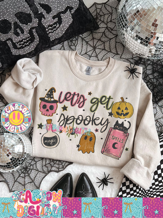 Let's Get Spooky PNG Digital Design