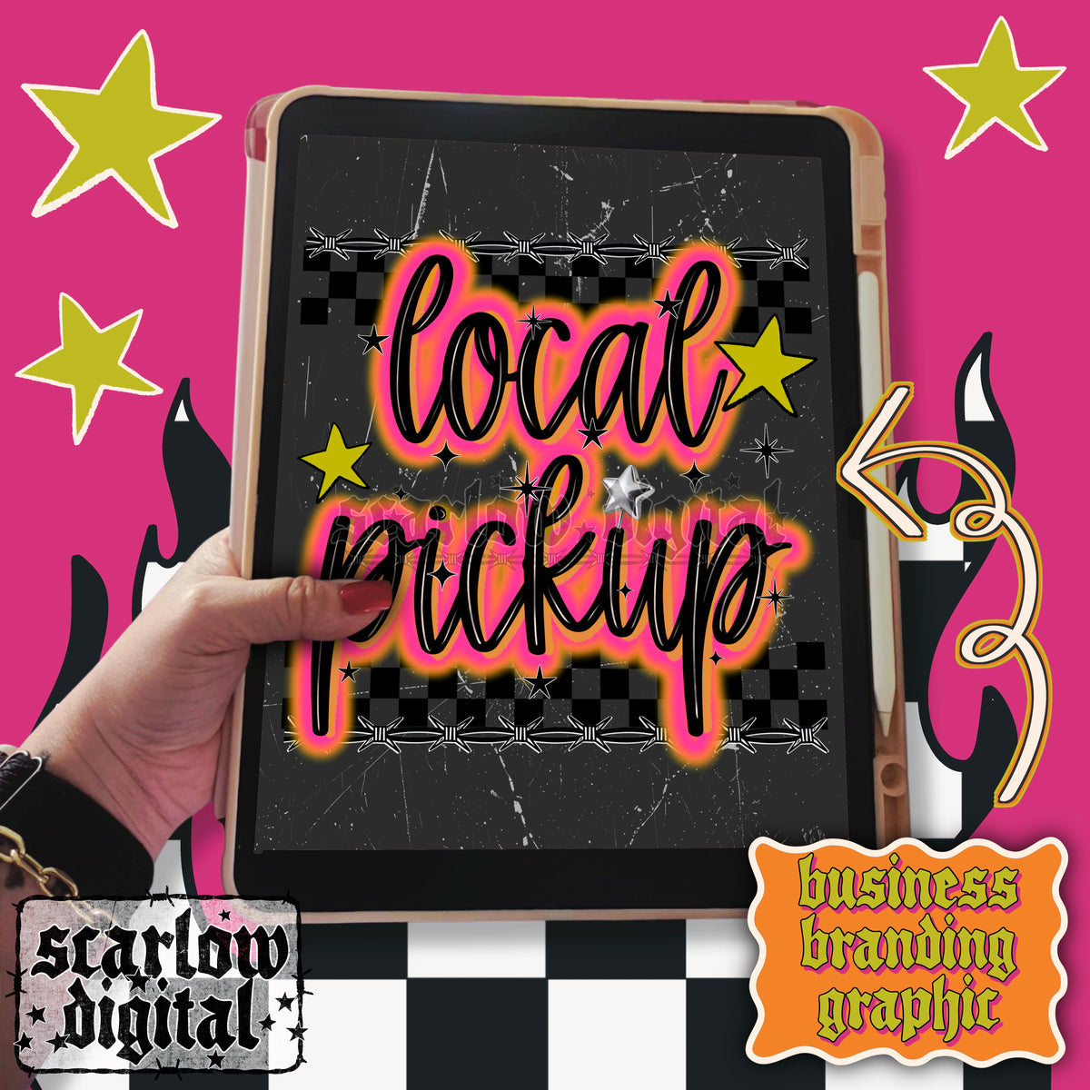 Local Pickup Social Media Graphic Business Branding