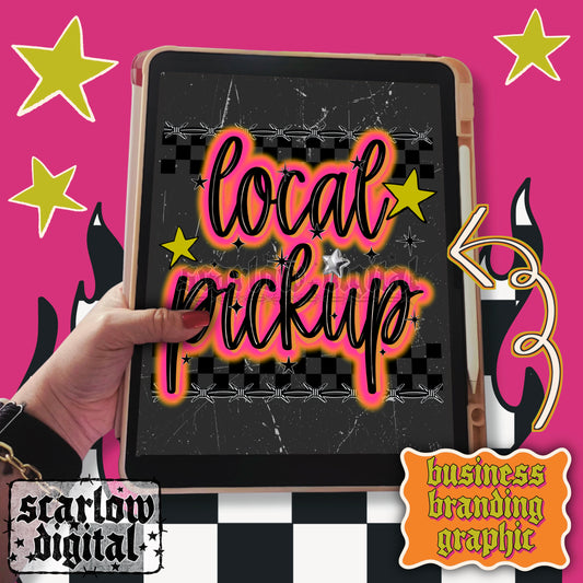 Local Pickup Social Media Graphic Business Branding