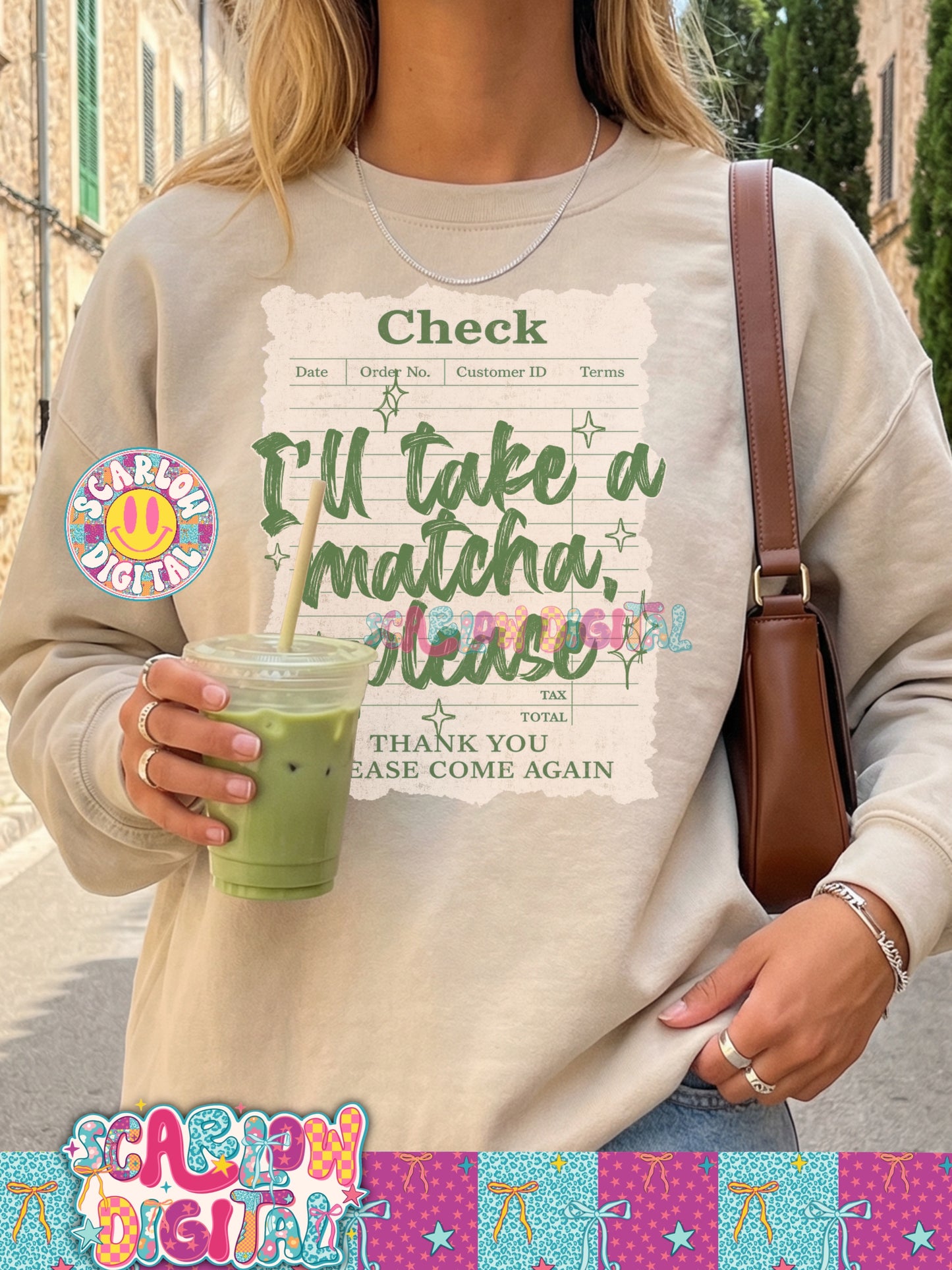 I'll Take a Matcha Please PNG Digital Design