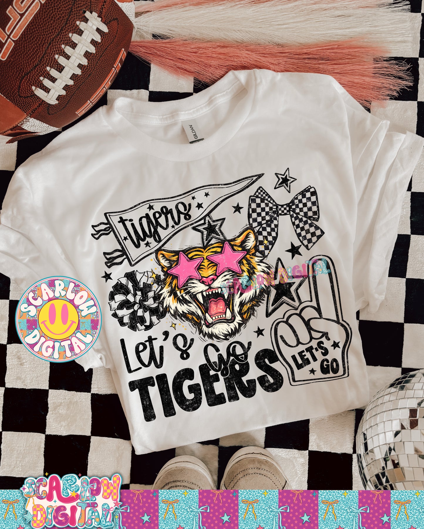 Tigers Mascot PNG Digital Design