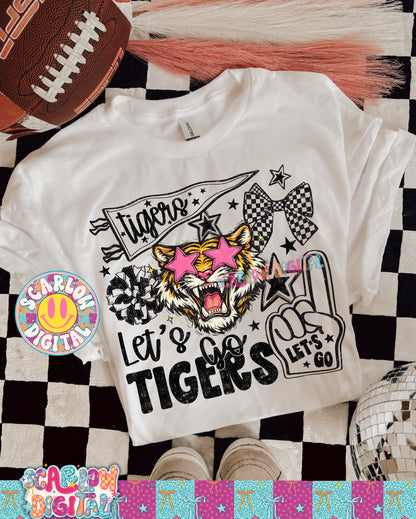 Tigers Mascot PNG Digital Design