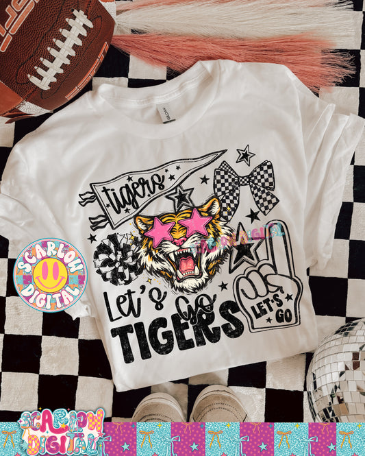 Tigers Mascot PNG Digital Design