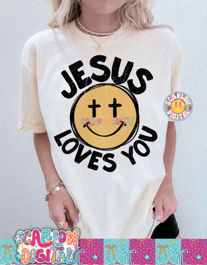 Jesus Loves You PNG Digital Design