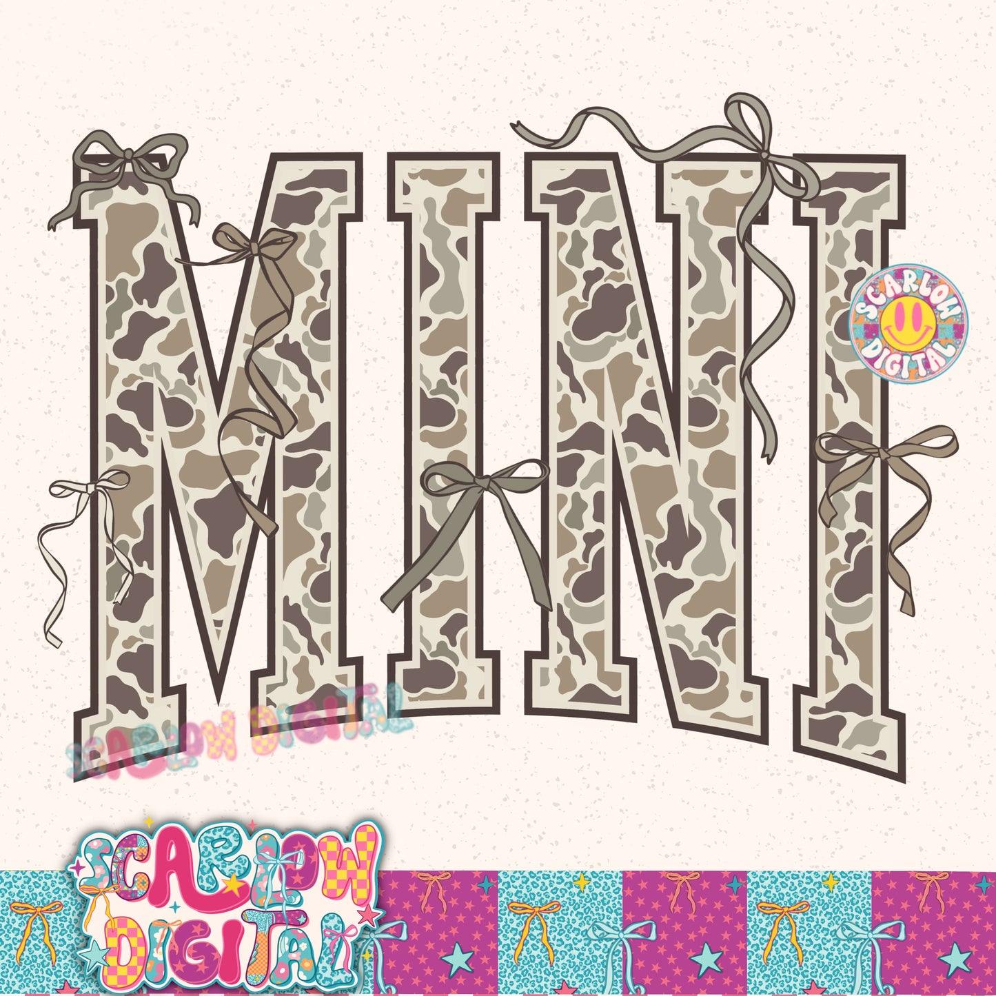 Camo Mini PNG Digital Design
