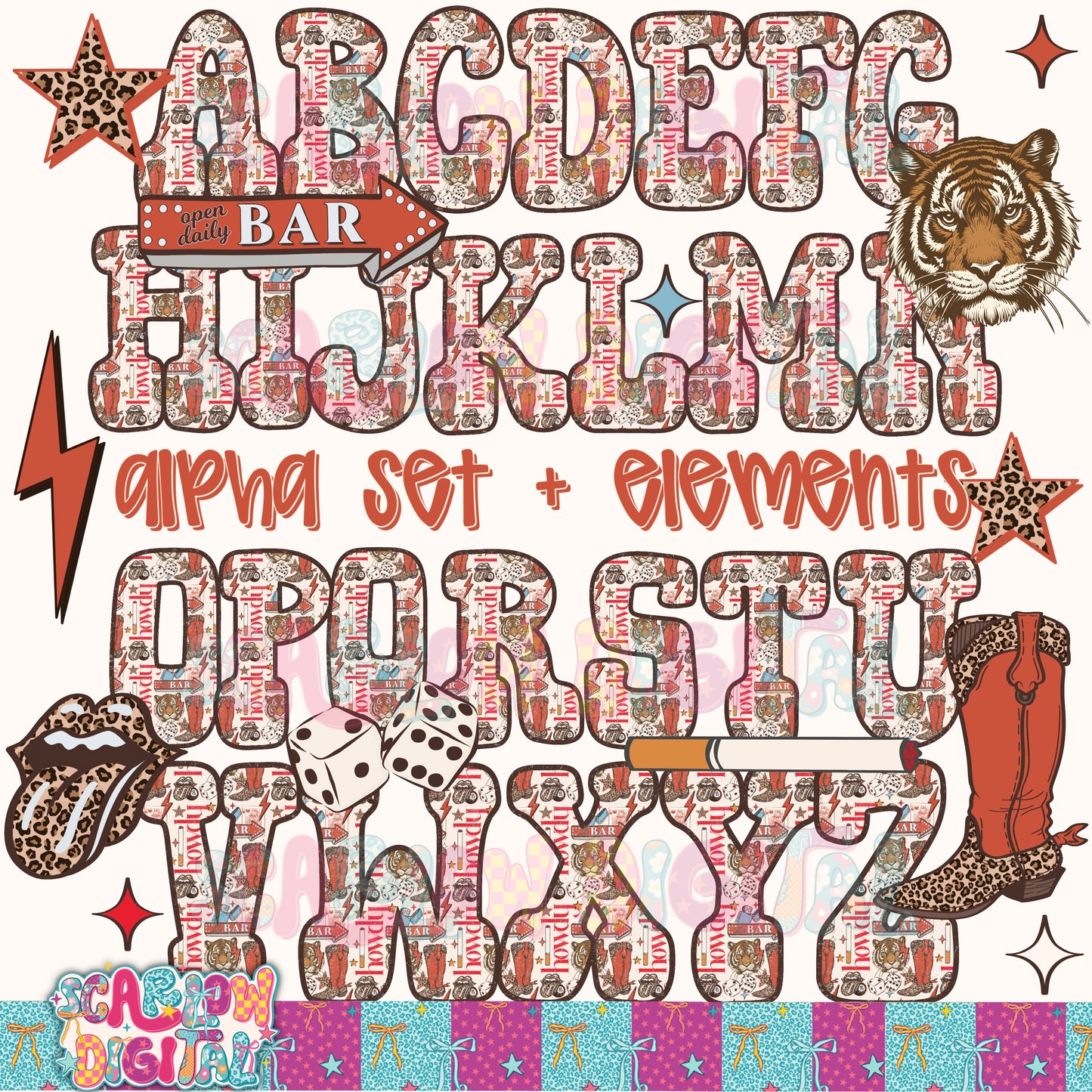 Howdy Alpha Set Digital Design