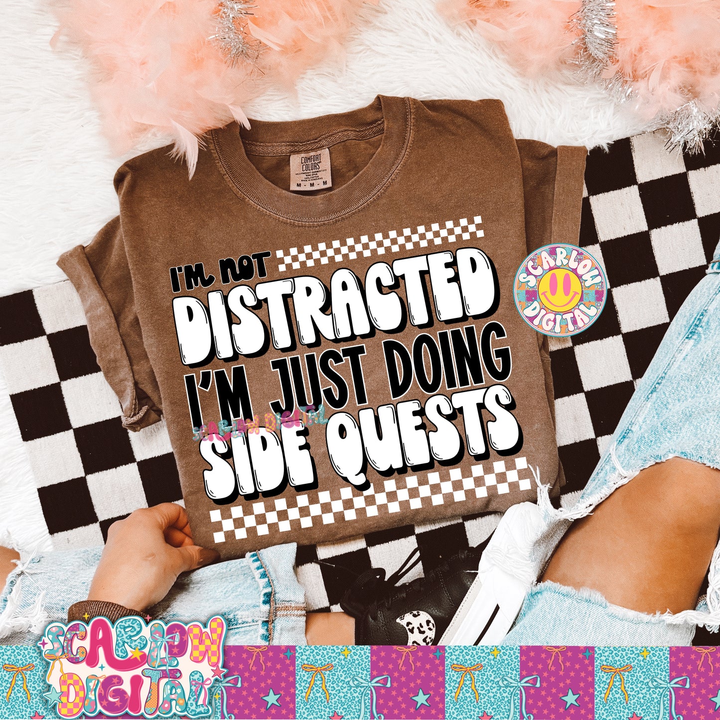 I'm Not Distracted I'm Just Doing Side Quests PNG Digital Design