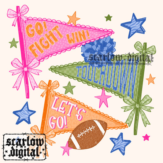 Football Flags PNG Digital Design