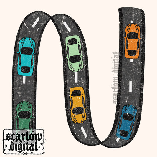 Race Cars PNG Digital Design