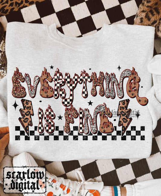 Everything is Fine PNG Digital Design