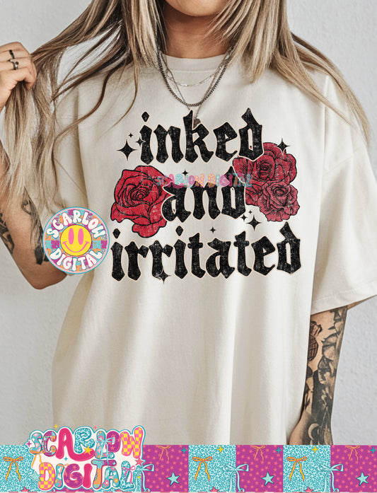 Inked and Irritated PNG Digital Design