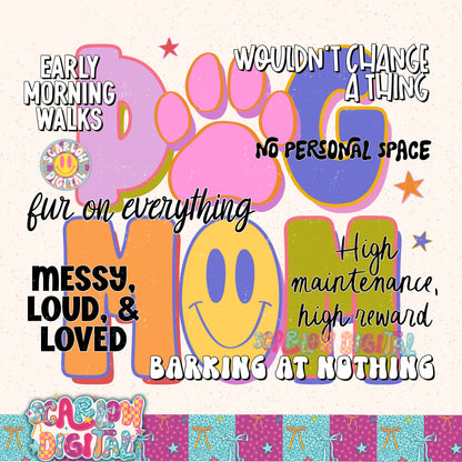 Dog Mom PNG Digital Design