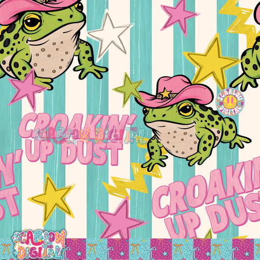 Croakin' Up Dust Seamless Pattern Digital Design