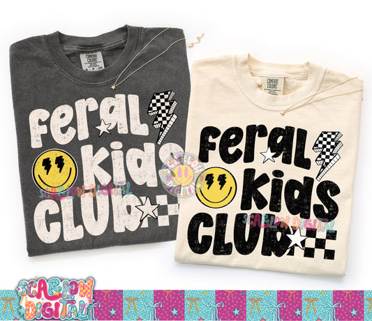 Feral Kids Club PNG Digital Design
