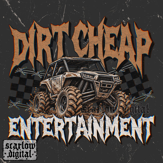 Dirt Cheap Entertainment PNG Digital Design