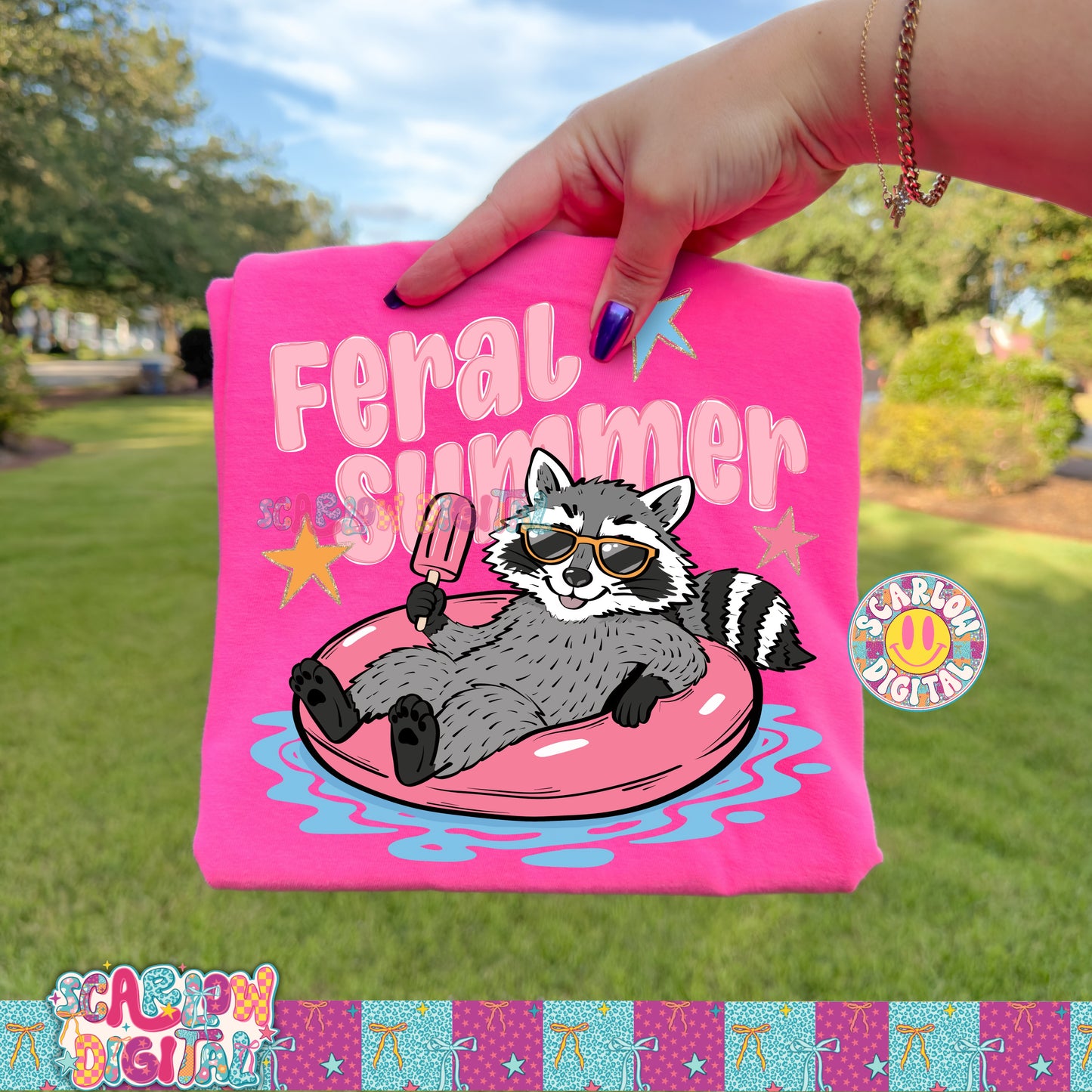 Feral Summer PNG Digital Design