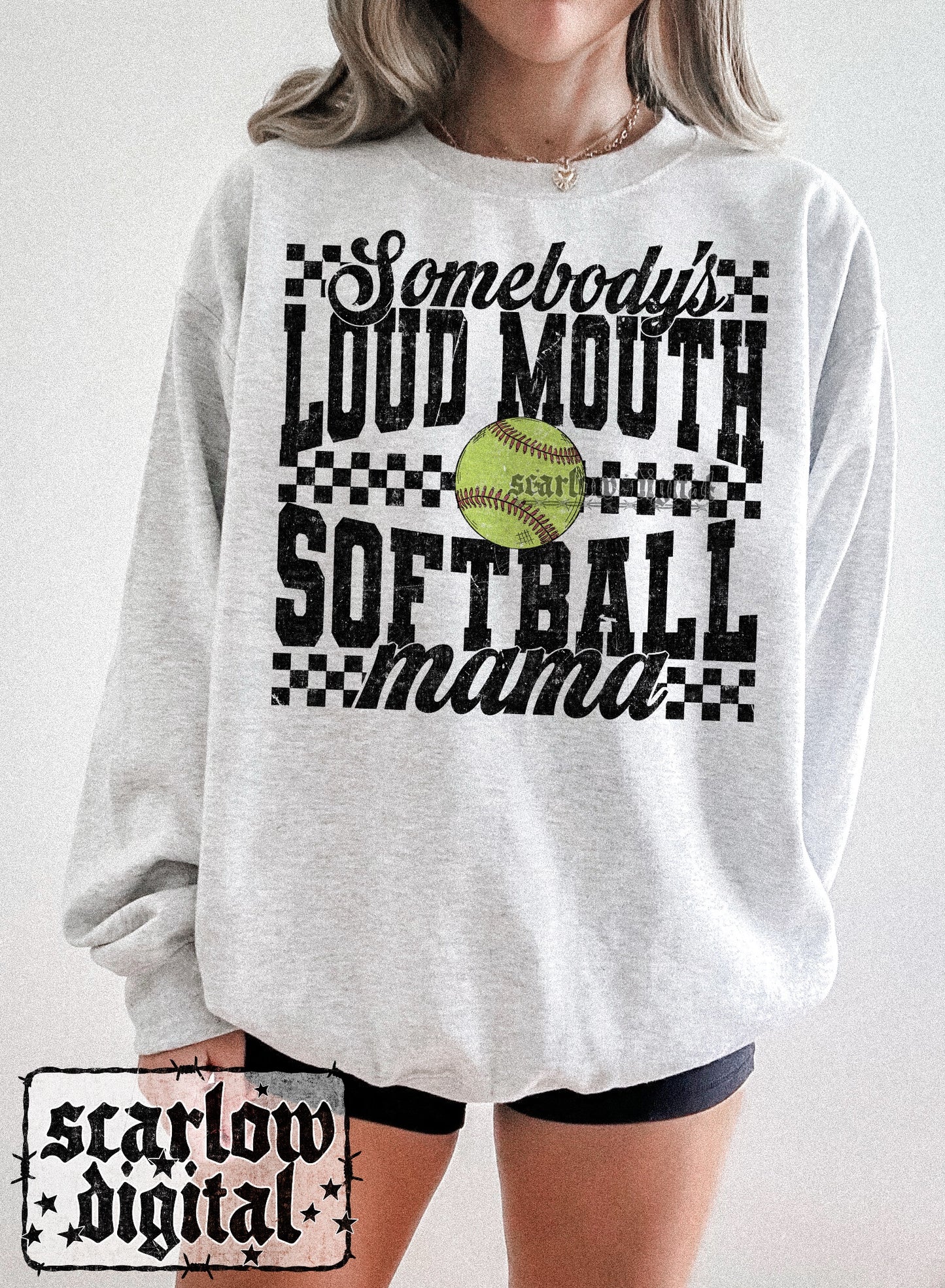 Softball Mama PNG Digital Design